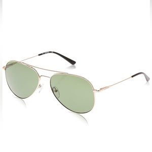 Calvin Klein Aviator Sunglasses Style: CK18105S - Gold Frame Green Lenses